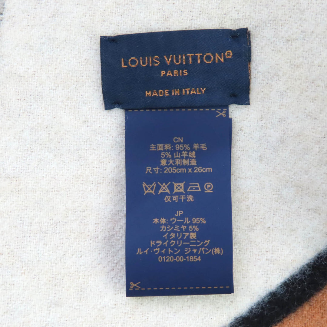 Excellent LOUIS VUITTON Scarf Muffler Duo Infinity wool Women M90806
