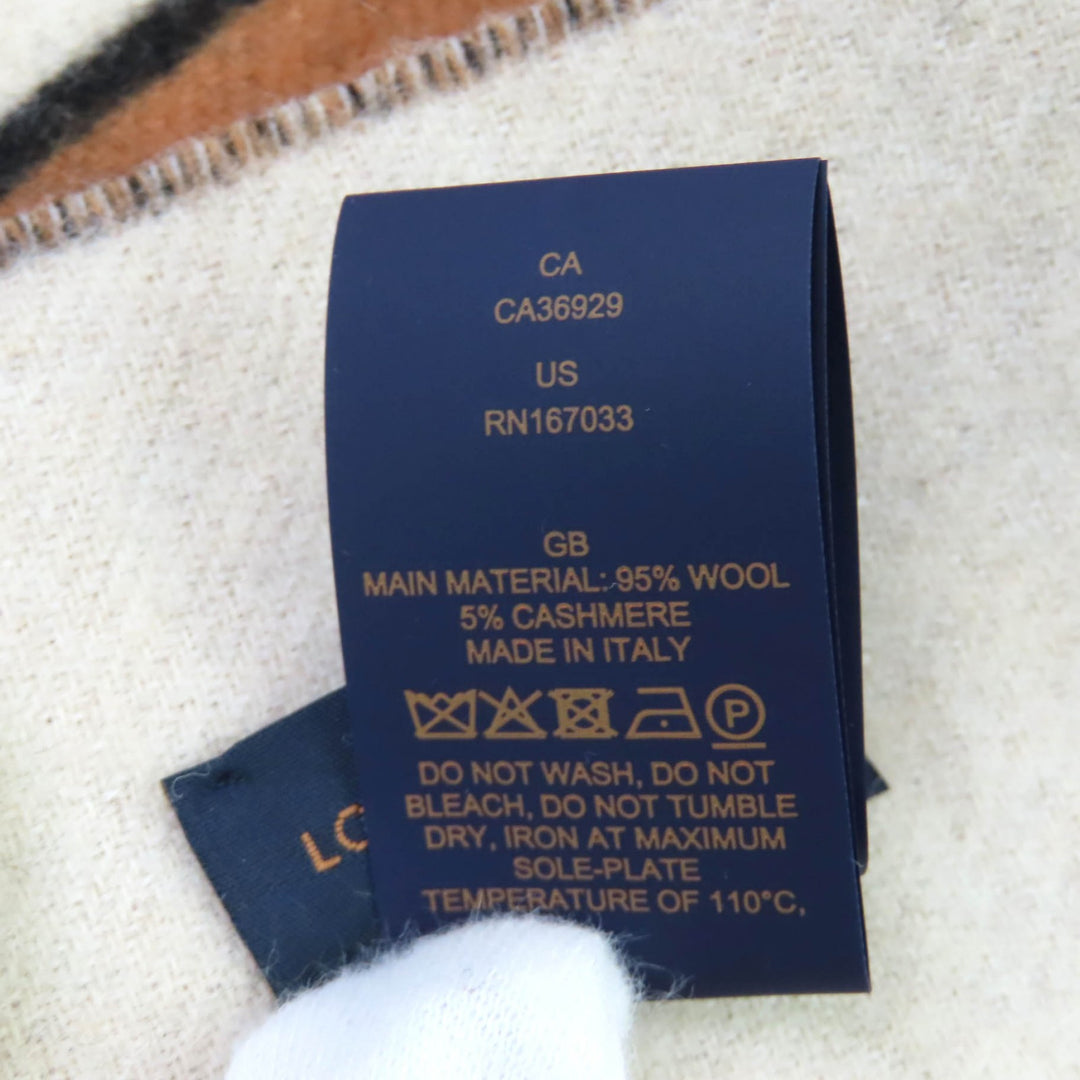 Excellent LOUIS VUITTON Scarf Muffler Duo Infinity wool Women M90806