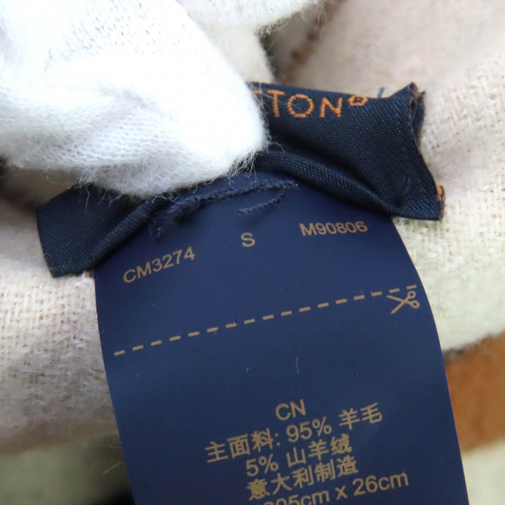 Excellent LOUIS VUITTON Scarf Muffler Duo Infinity wool Women M90806
