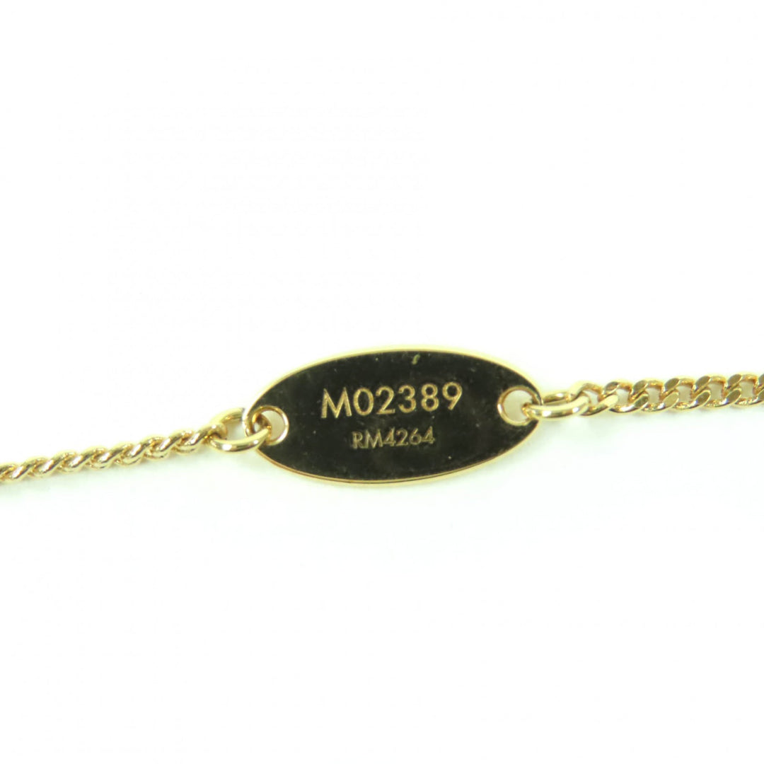 Excellent LOUIS VUITTON Necklace Necklace・My LV Heart Rhinestone gold Women M02389