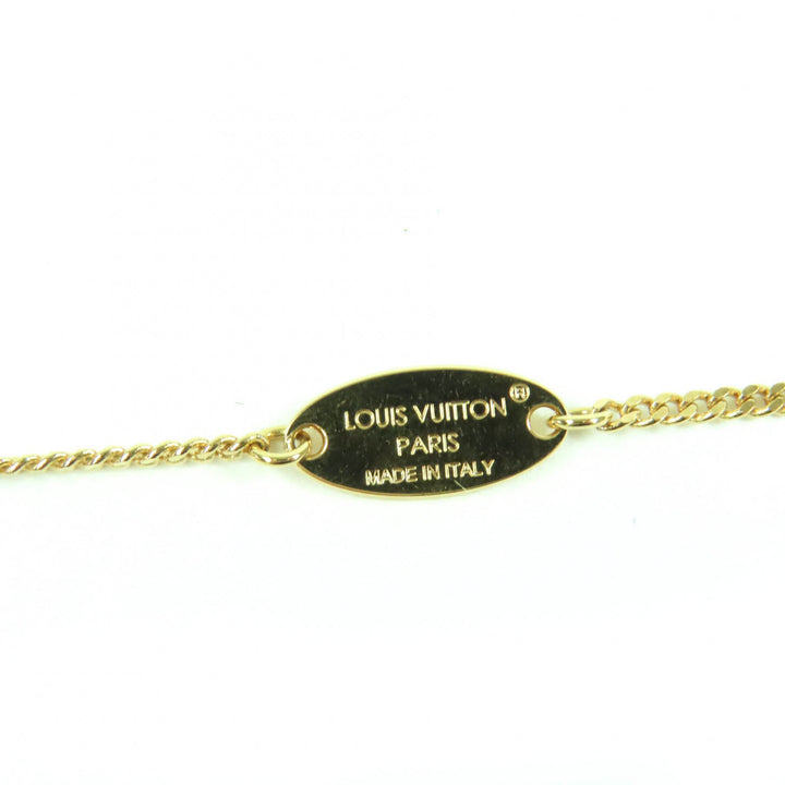 Excellent LOUIS VUITTON Necklace Necklace・My LV Heart Rhinestone gold Women M02389