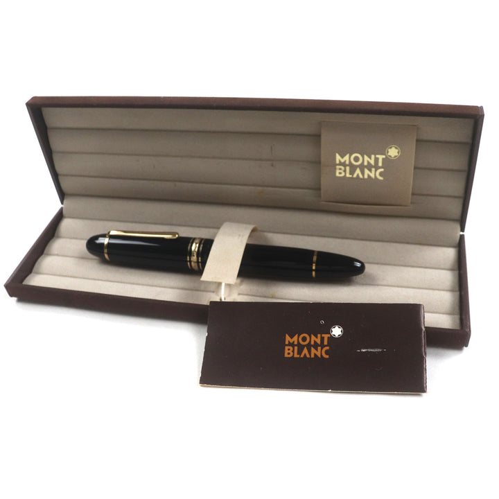 Great MONTBLANC fountain pen Meisterstck 149 Black gold 14K mens