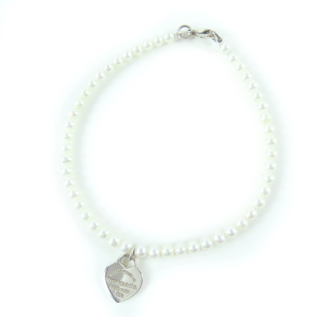 Great TIFFANY&Co. bracelet Mini Heart Tag Bracelet Silver 925 Women