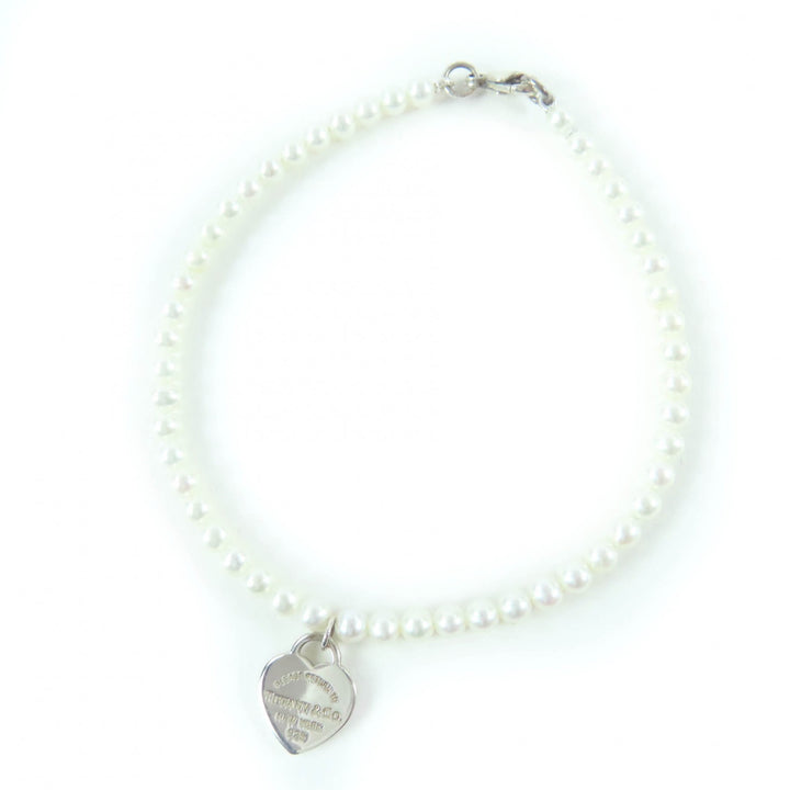 Great TIFFANY&Co. bracelet Mini Heart Tag Bracelet Silver 925 Women
