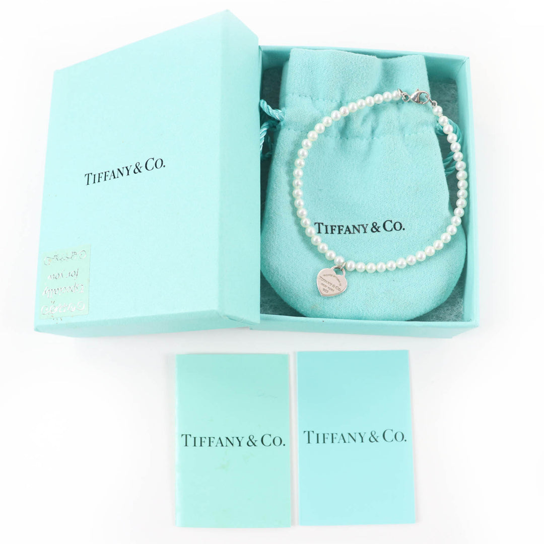 Great TIFFANY&Co. bracelet Mini Heart Tag Bracelet Silver 925 Women