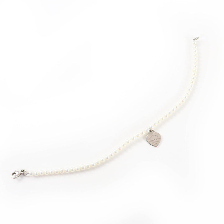Great TIFFANY&Co. bracelet Mini Heart Tag Bracelet Silver 925 Women
