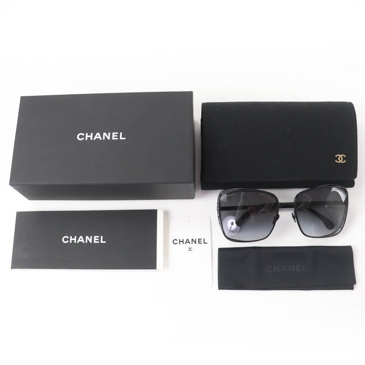 Excellent CHANEL sunglasses Logo Square Current Product black 71541L2616