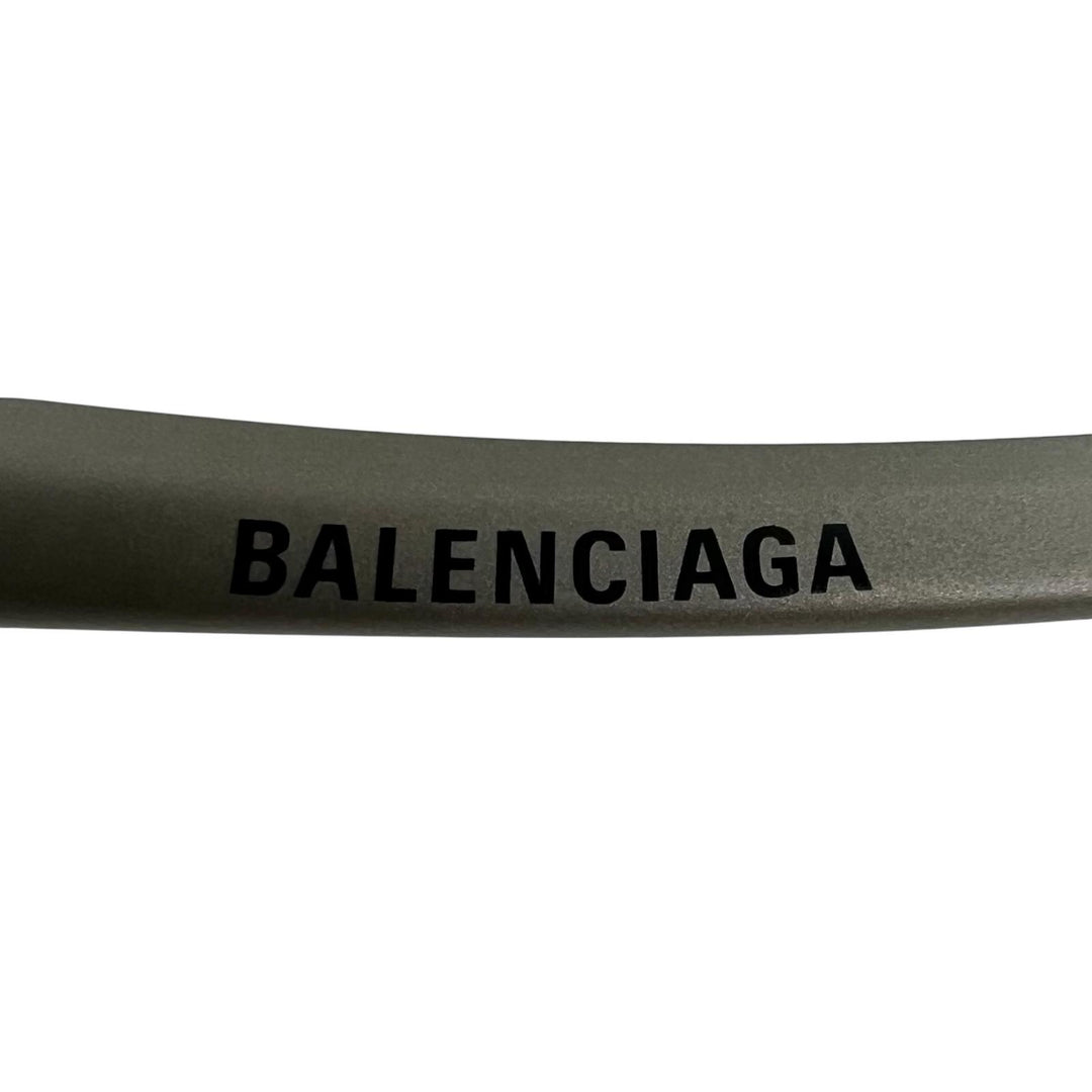 Excellent BALENCIAGA sunglasses Mirrored Lens Metallic Khaki gray mens BB0229S