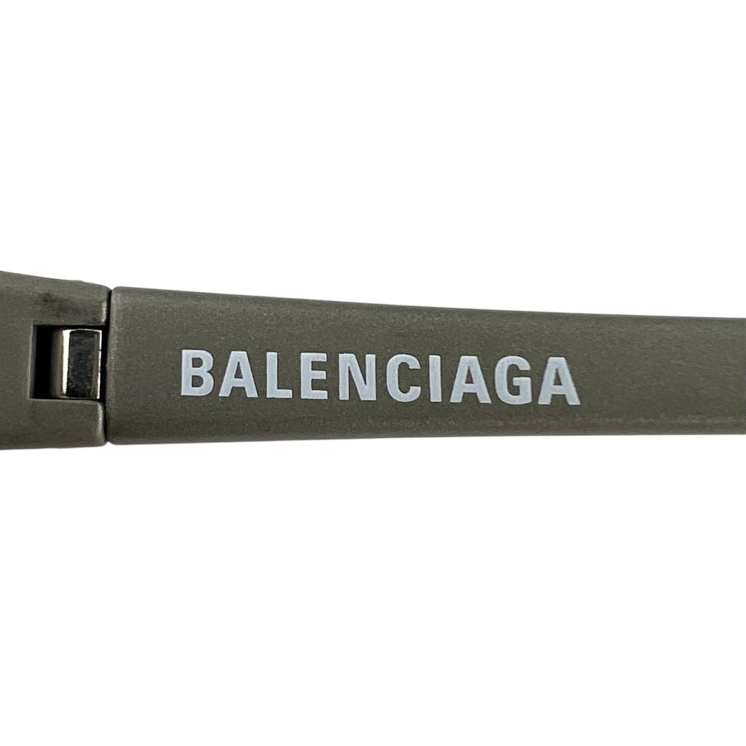 Excellent BALENCIAGA sunglasses Mirrored Lens Metallic Khaki gray mens BB0229S