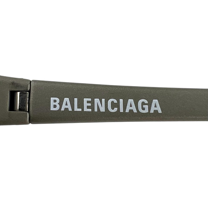 Excellent BALENCIAGA sunglasses Mirrored Lens Metallic Khaki gray mens BB0229S