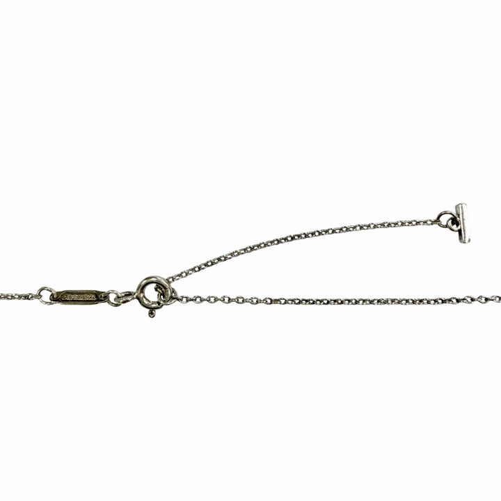 Great TIFFANY&Co. Necklace T Smile Pendant Small Silver AG925 Women
