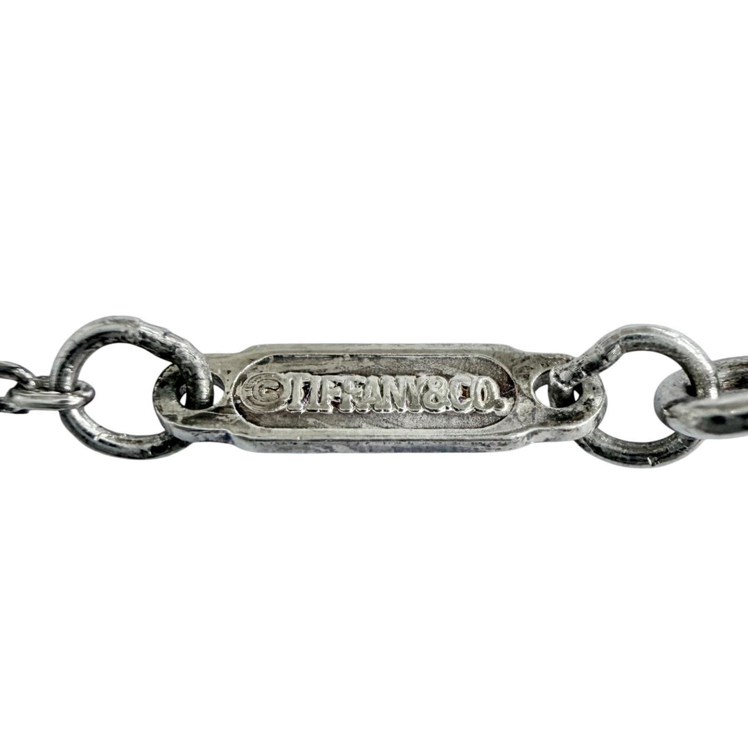 Great TIFFANY&Co. Necklace T Smile Pendant Small Silver AG925 Women