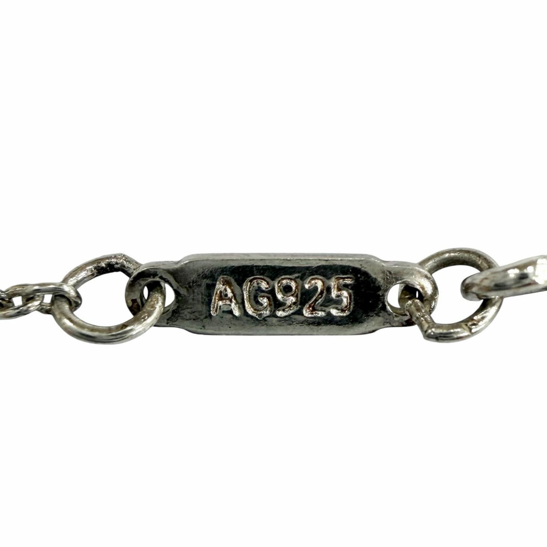 Great TIFFANY&Co. Necklace T Smile Pendant Small Silver AG925 Women