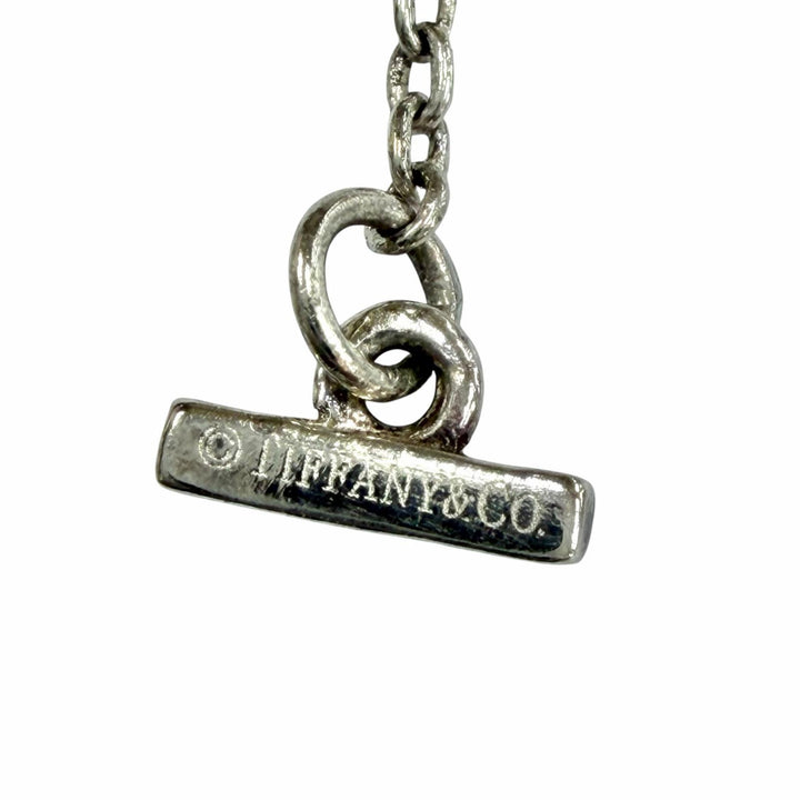 Great TIFFANY&Co. Necklace T Smile Pendant Small Silver AG925 Women