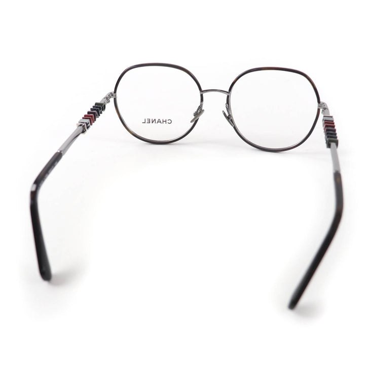 Excellent CHANEL Glasses With logo Clear brown (marble) metal Women 2213
