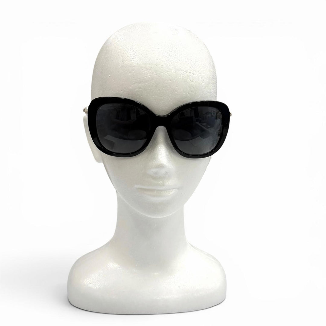 Very Good CHANEL sunglasses COCO Mark Eco Pearl Square Shape black 5339-H-A