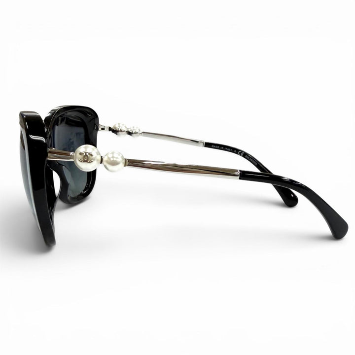 Very Good CHANEL sunglasses COCO Mark Eco Pearl Square Shape black 5339-H-A