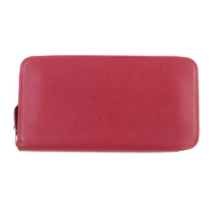 Great HERMES Purse azap long classic Round zip wallet Epsom Leather Women
