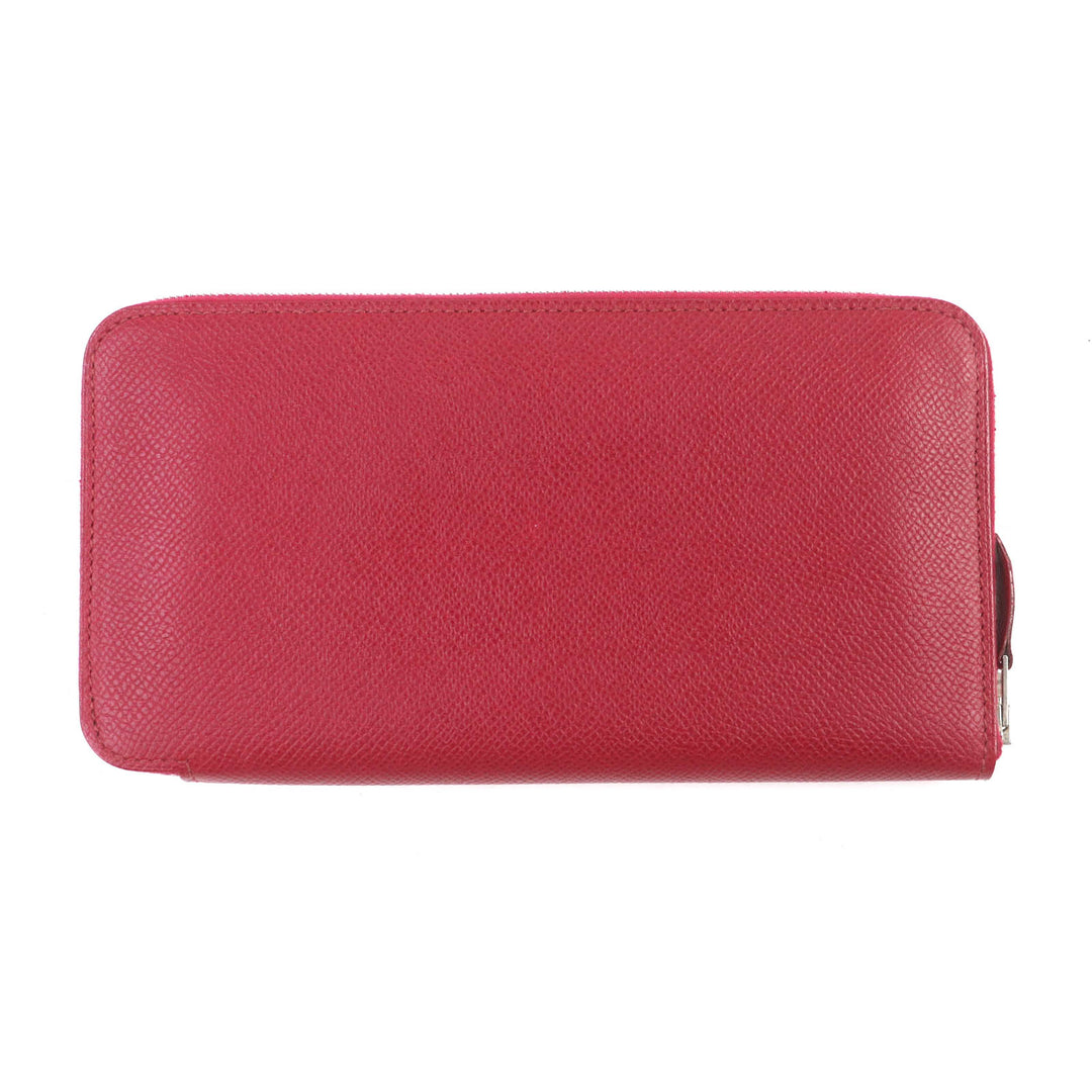 Great HERMES Purse azap long classic Round zip wallet Epsom Leather Women