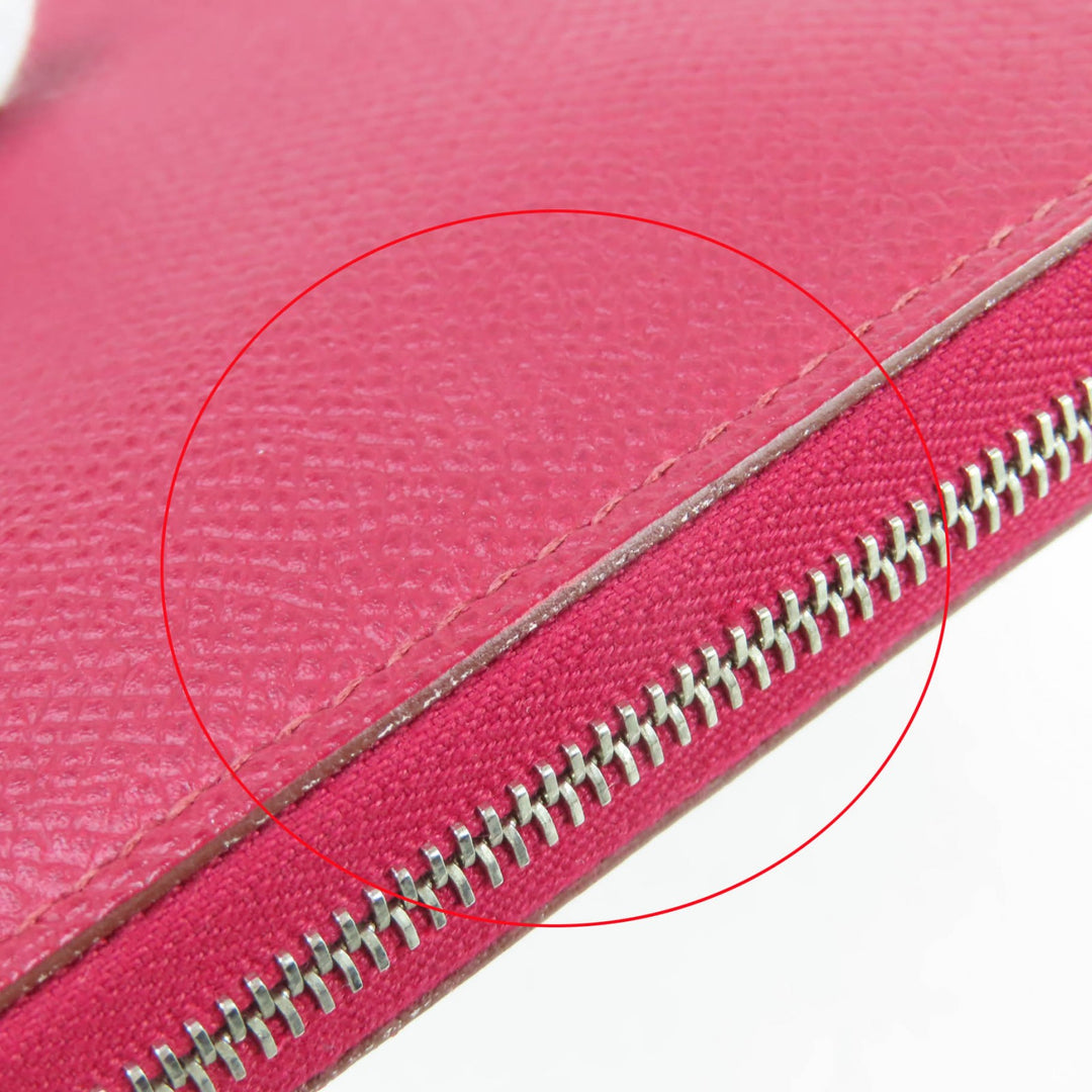Great HERMES Purse azap long classic Round zip wallet Epsom Leather Women