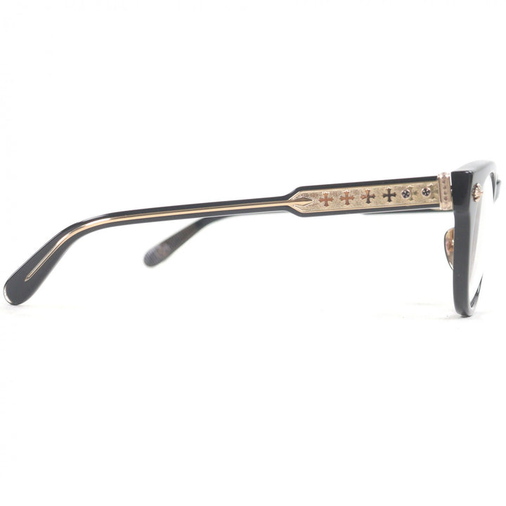 Excellent CHROME HEARTS Glasses DINGALONGLINGLONG Boston Frame black