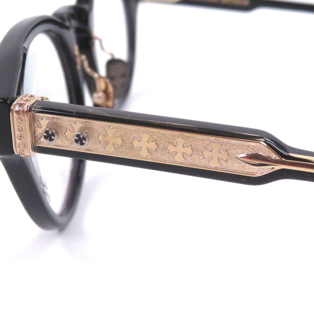 Excellent CHROME HEARTS Glasses DINGALONGLINGLONG Boston Frame black