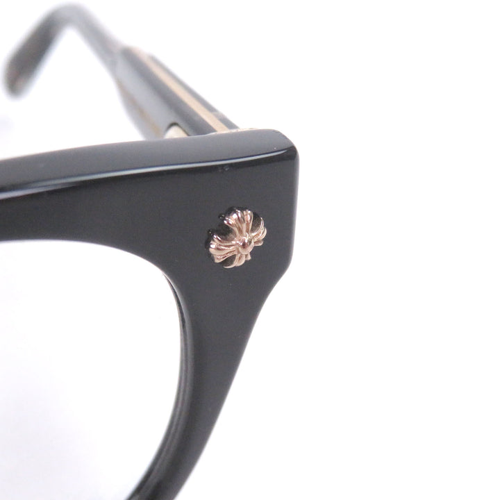 Excellent CHROME HEARTS Glasses DINGALONGLINGLONG Boston Frame black