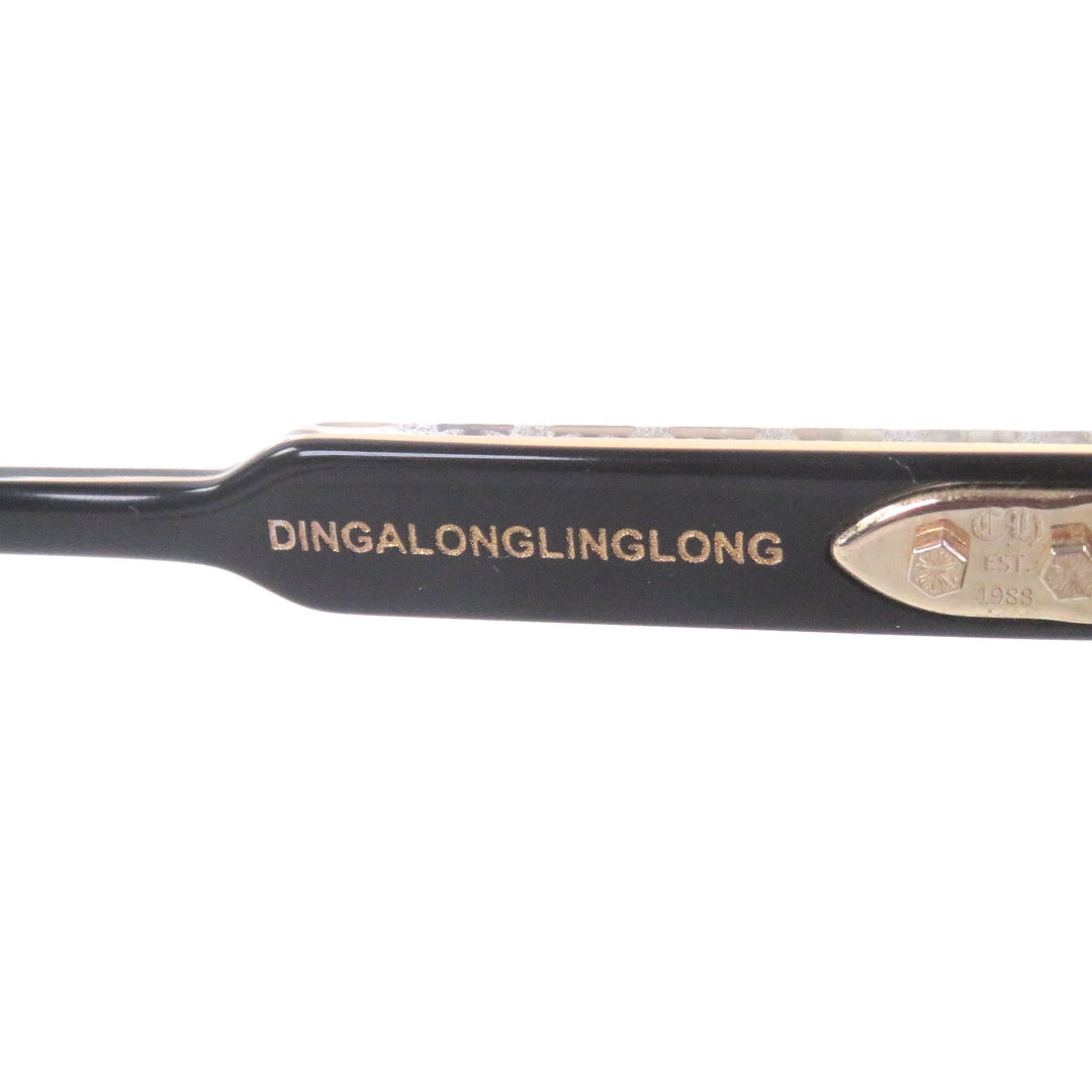 Excellent CHROME HEARTS Glasses DINGALONGLINGLONG Boston Frame black