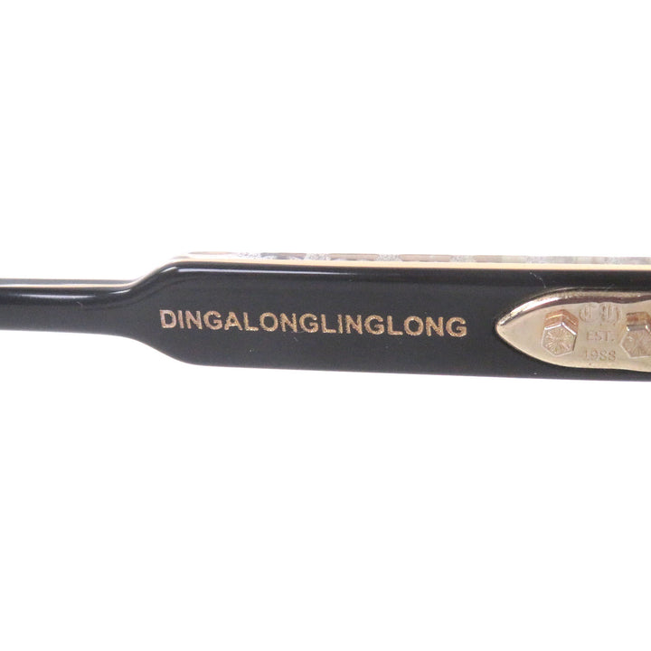 Excellent CHROME HEARTS Glasses DINGALONGLINGLONG Boston Frame black