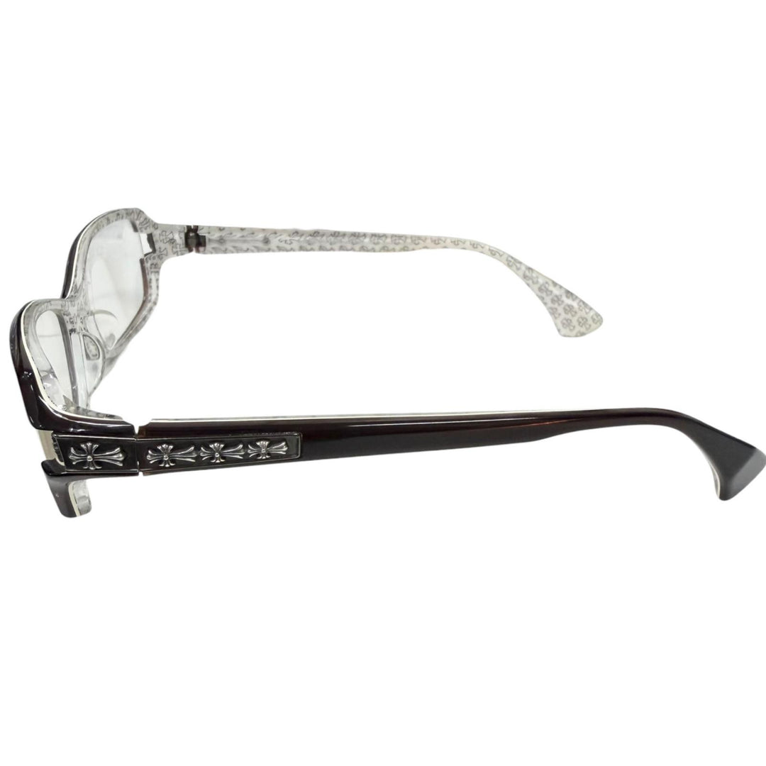 Great CHROME HEARTS Glasses DUTCH RUDDER Reverse side cross pattern