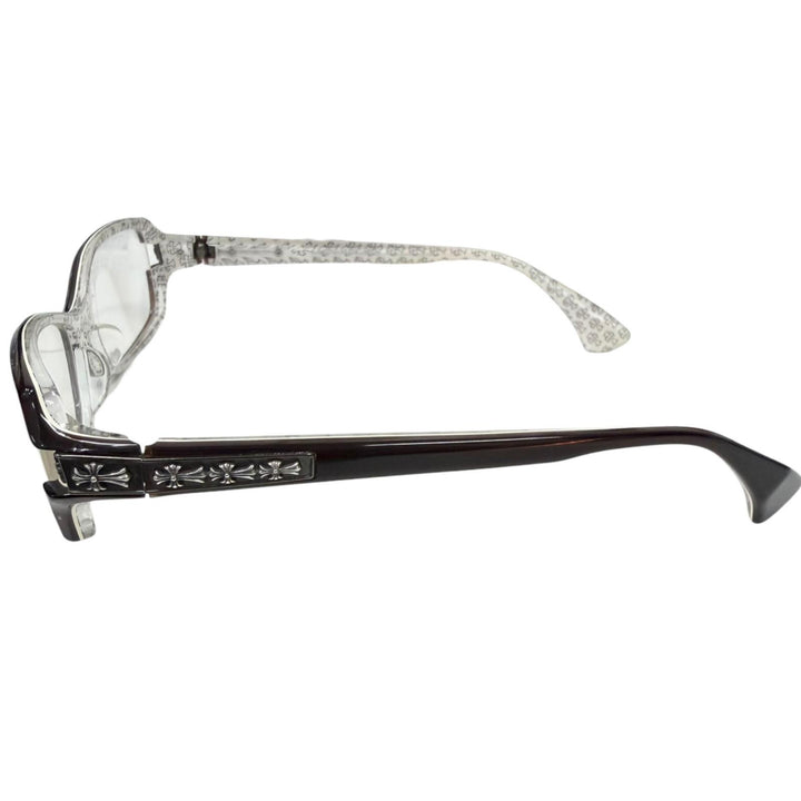 Great CHROME HEARTS Glasses DUTCH RUDDER Reverse side cross pattern