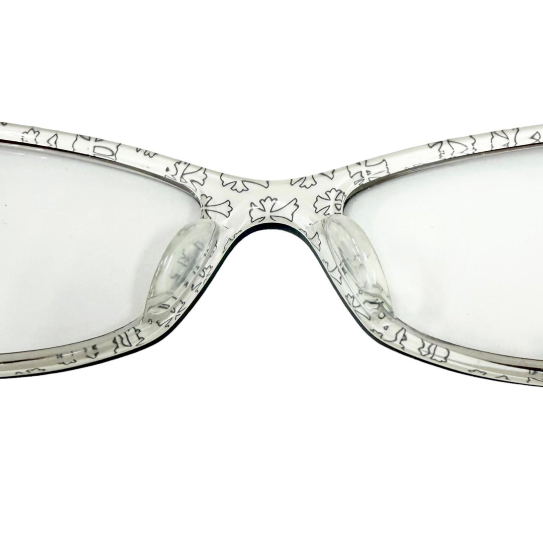 Great CHROME HEARTS Glasses DUTCH RUDDER Reverse side cross pattern