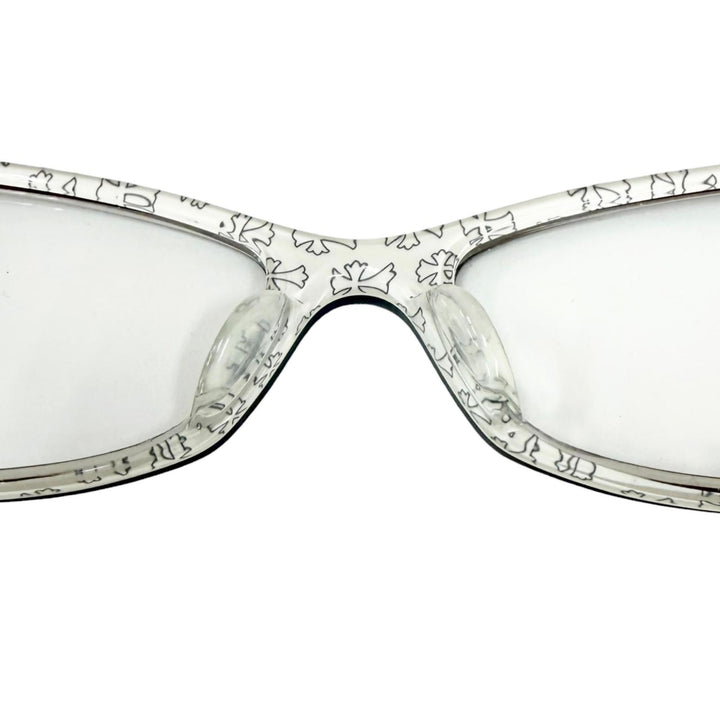 Great CHROME HEARTS Glasses DUTCH RUDDER Reverse side cross pattern