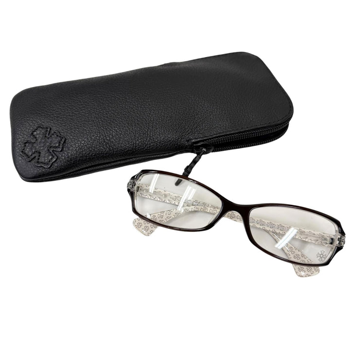 Great CHROME HEARTS Glasses DUTCH RUDDER Reverse side cross pattern