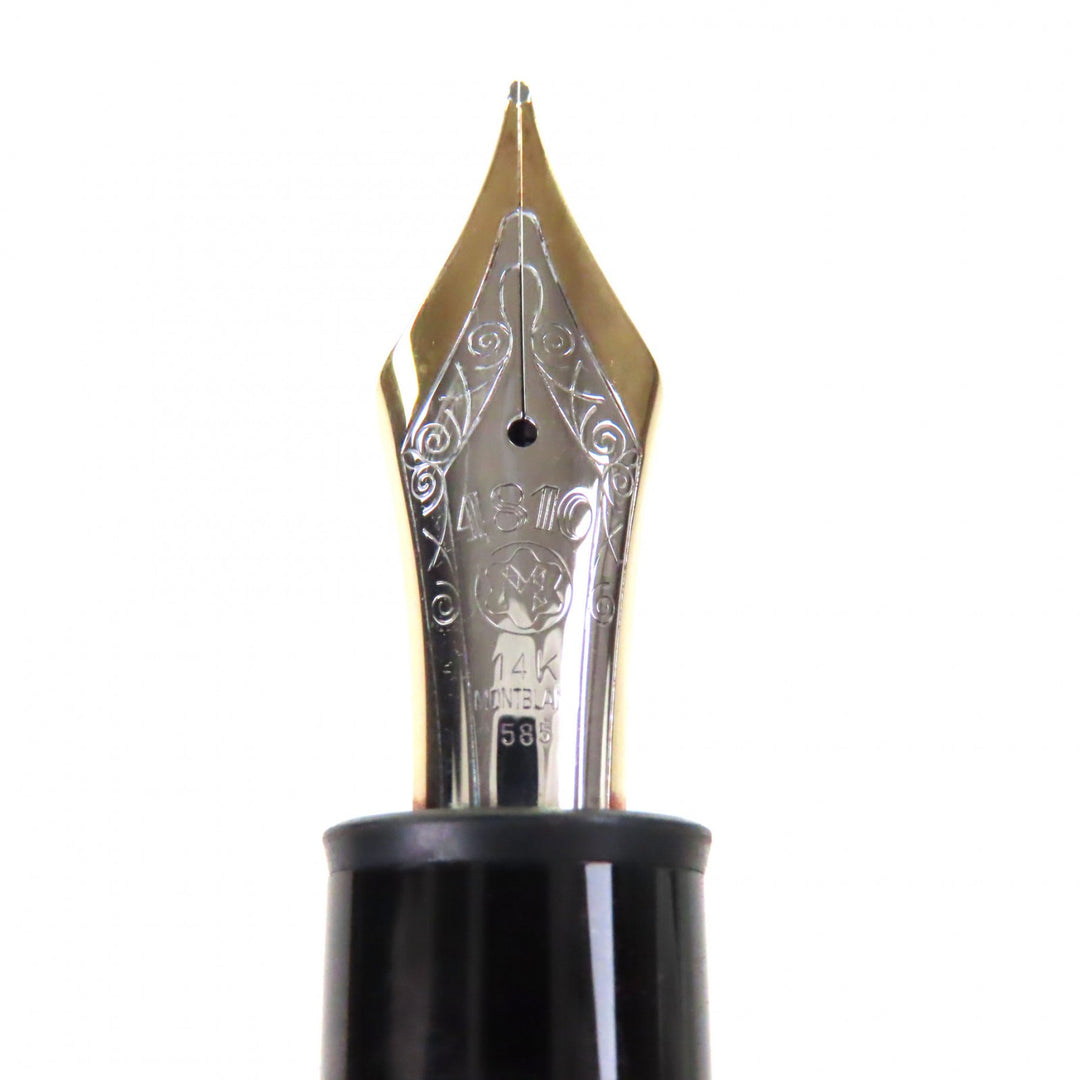 Very Good MONTBLANC fountain pen Meisterstück 149 white star black 14K mens
