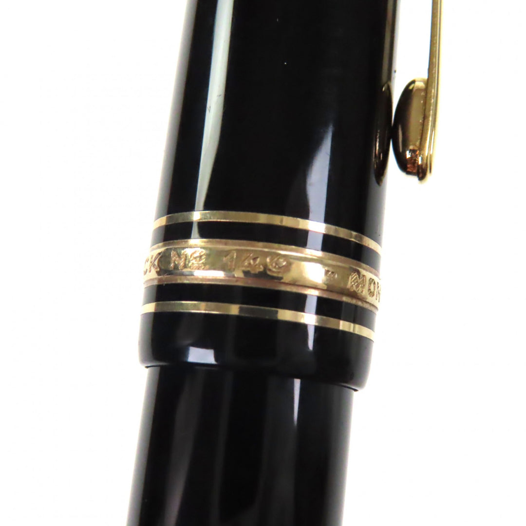 Very Good MONTBLANC fountain pen Meisterstück 149 white star black 14K mens