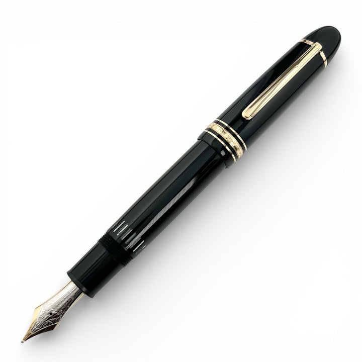 Very Good MONTBLANC fountain pen Meisterstück 149 white star black 14K mens