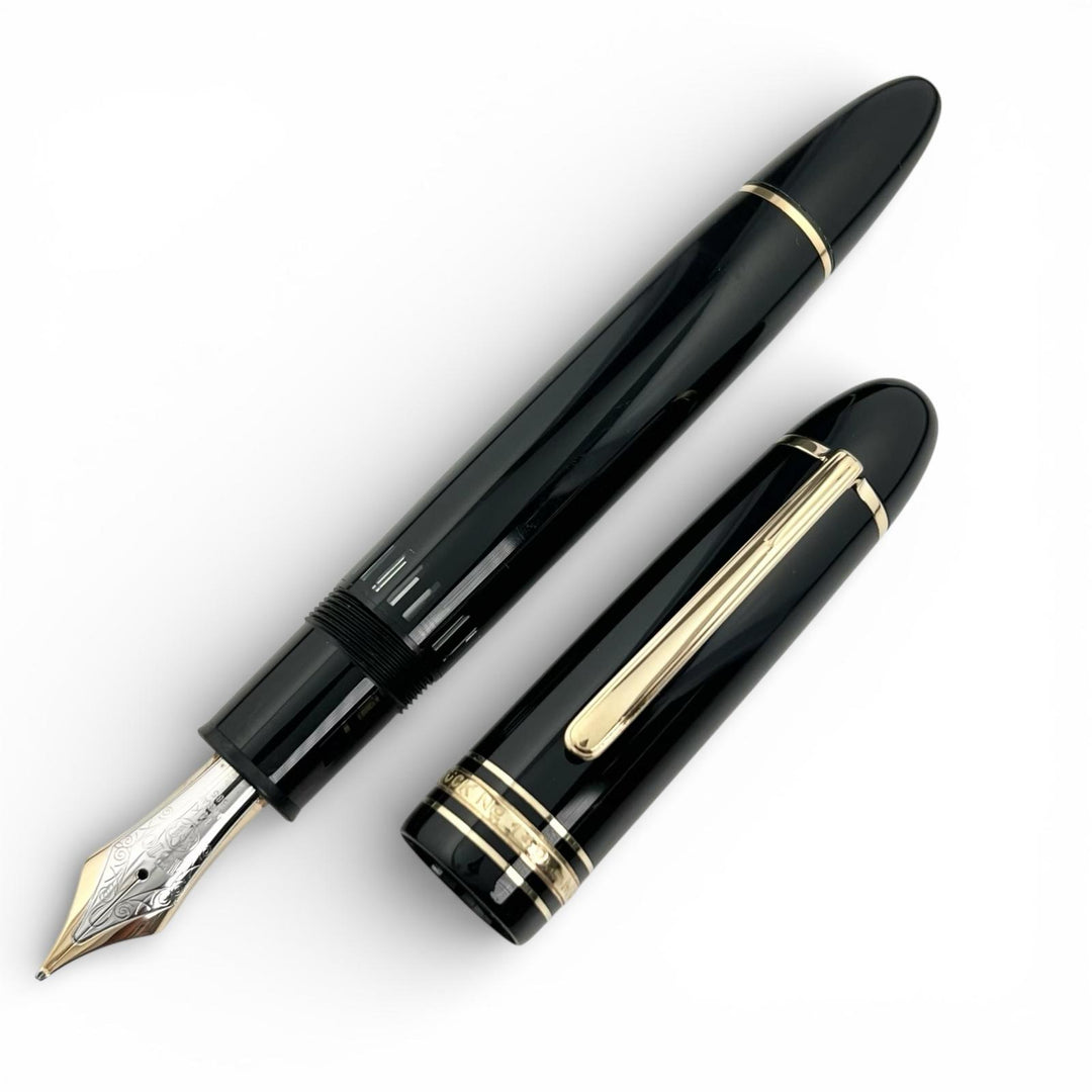 Very Good MONTBLANC fountain pen Meisterstück 149 white star black 14K mens