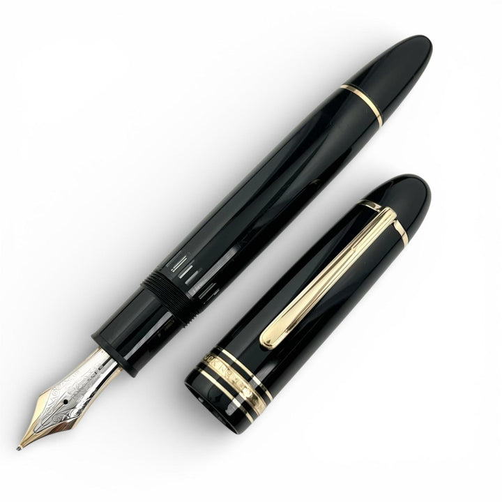 Very Good MONTBLANC fountain pen Meisterstück 149 white star black 14K mens