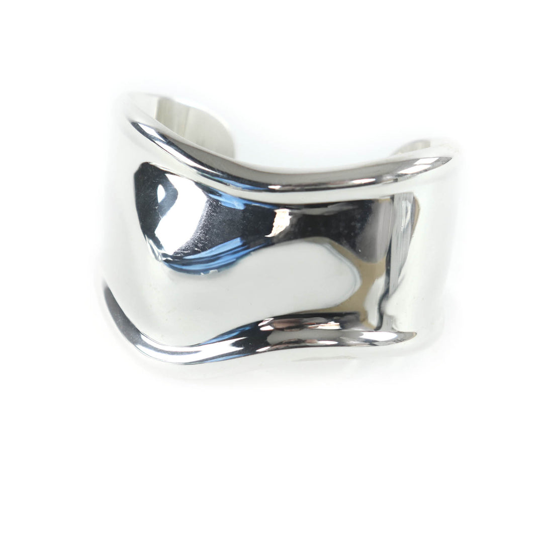 Excellent TIFFANY&Co. Bangle Bone Cuff Narrow Silver AG925 Women
