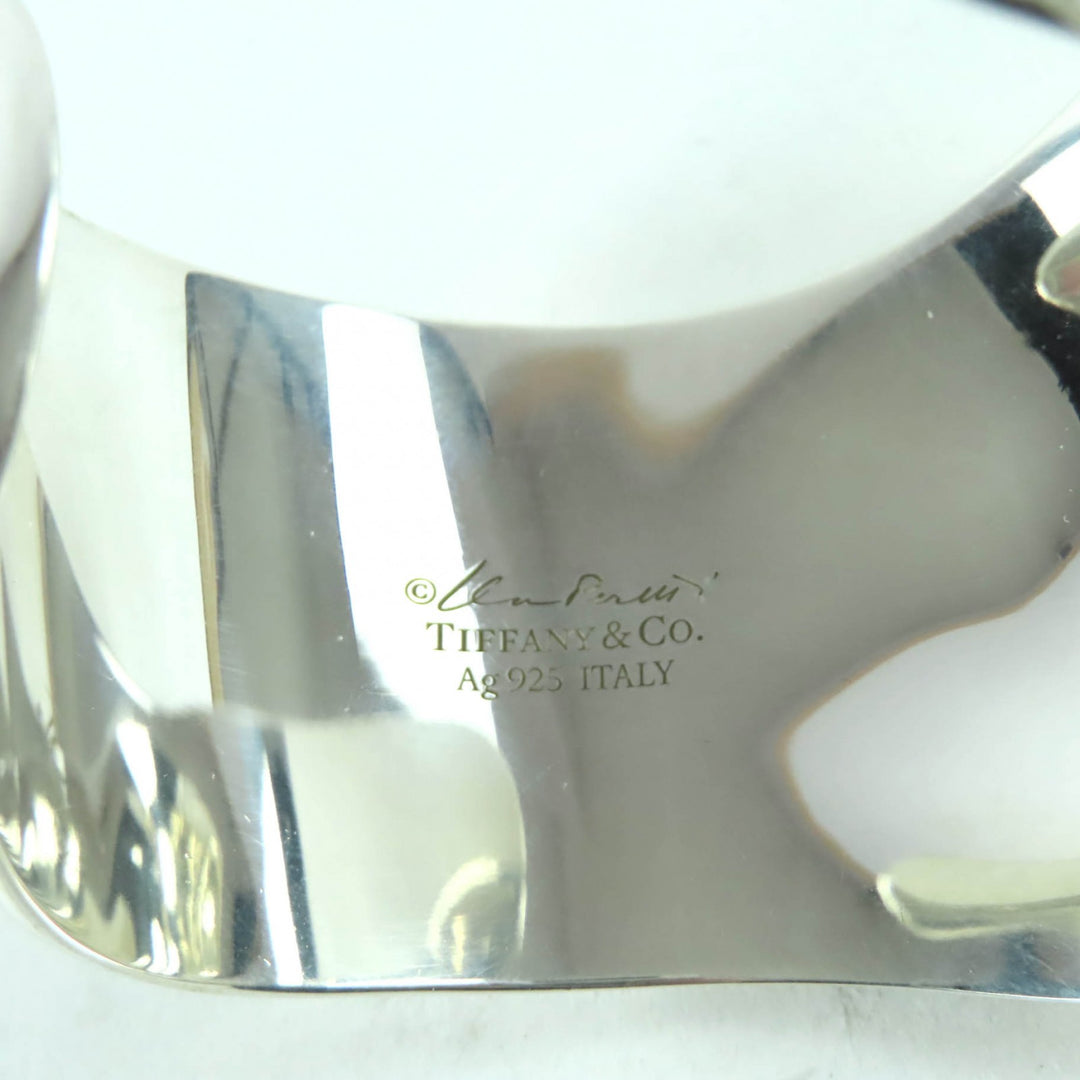 Excellent TIFFANY&Co. Bangle Bone Cuff Narrow Silver AG925 Women