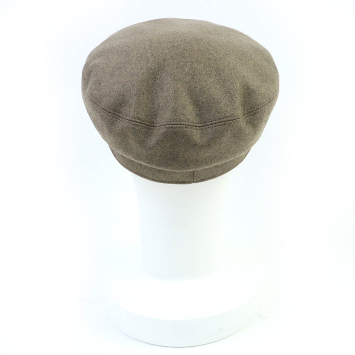 Pristine HERMES Casquette Deauville Serie Metal Brown cashmere Women 58