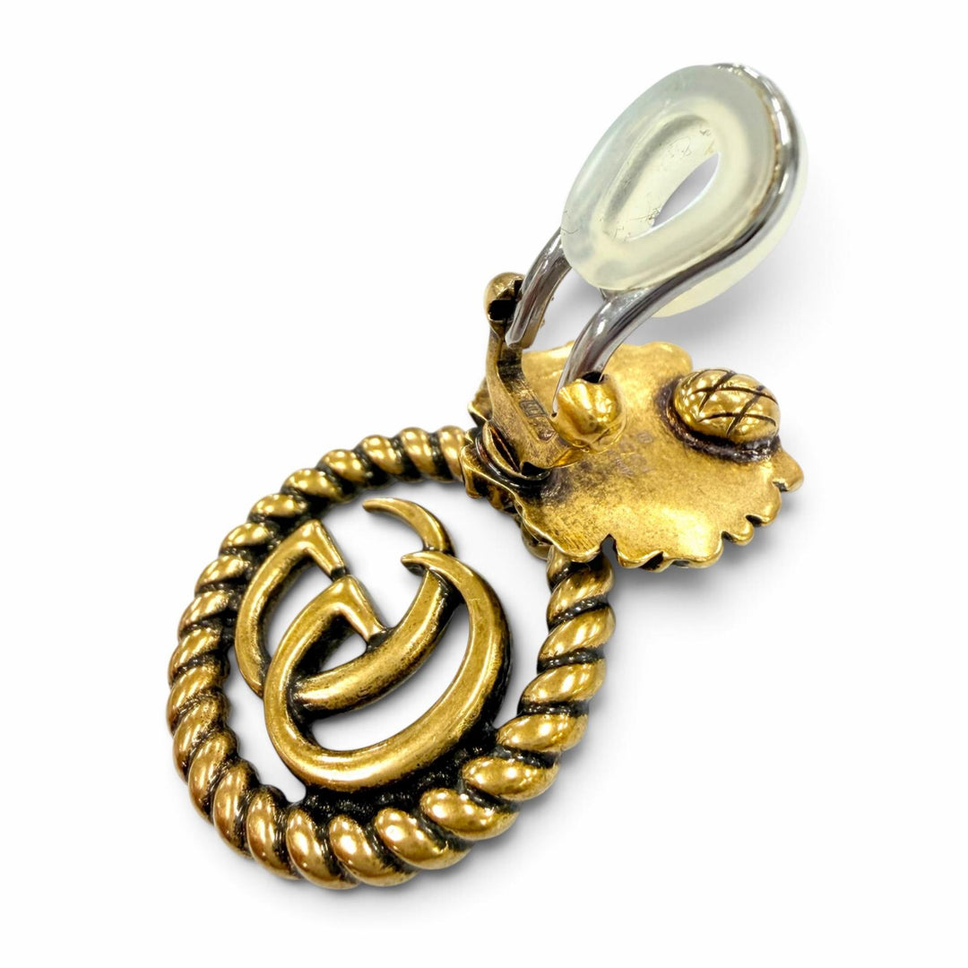 Great GUCCI Earring GG Marmont Lion Head Accessories gold Women