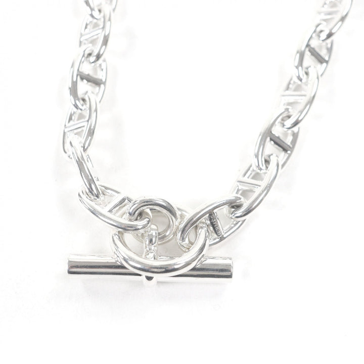 Excellent HERMES Necklace Chene Dunkle GM 29 frames SV925 mens