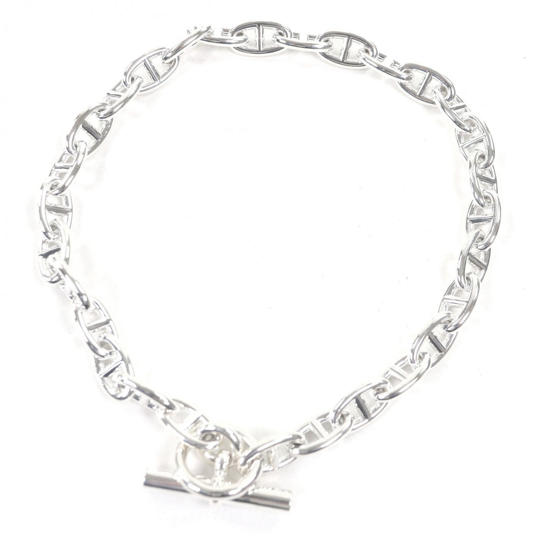 Excellent HERMES Necklace Chene Dunkle GM 29 frames SV925 mens