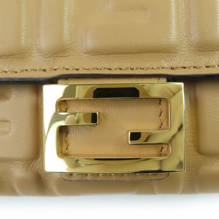 Excellent FENDI Purse FFMetal Baguette Continental Leather Long Wallet with 3D FF 8M0251