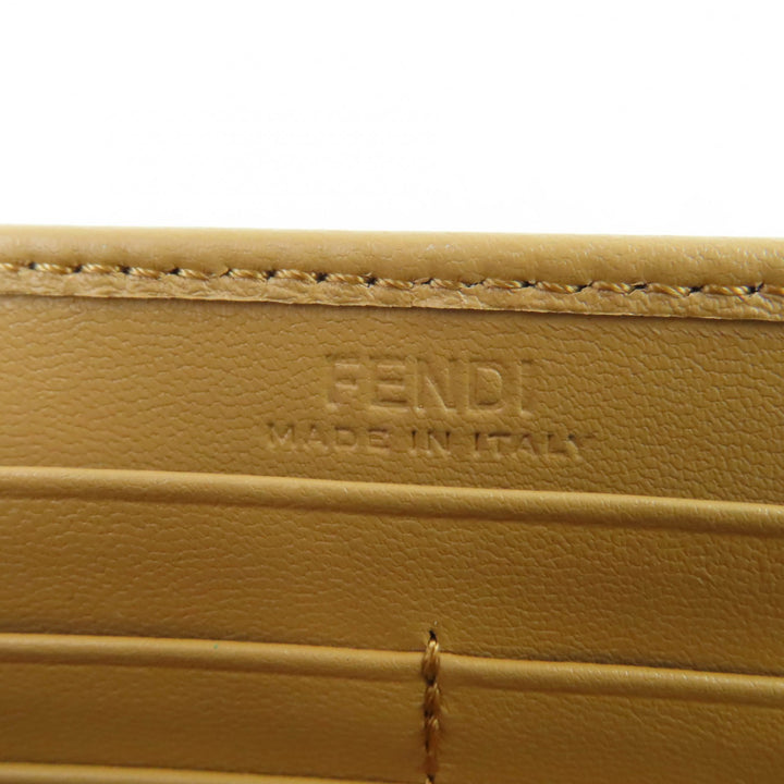 Excellent FENDI Purse FFMetal Baguette Continental Leather Long Wallet with 3D FF 8M0251