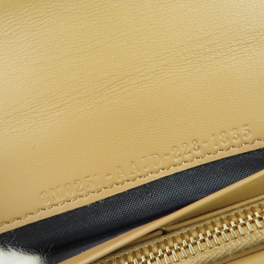 Excellent FENDI Purse FFMetal Baguette Continental Leather Long Wallet with 3D FF 8M0251