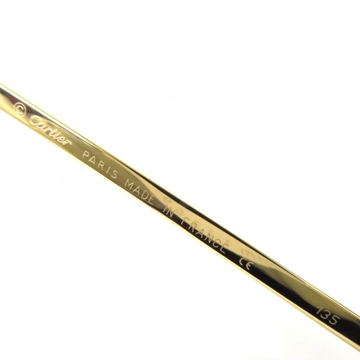 Great Cartier sunglasses 2C Decor Two-Point Rimless gold mens