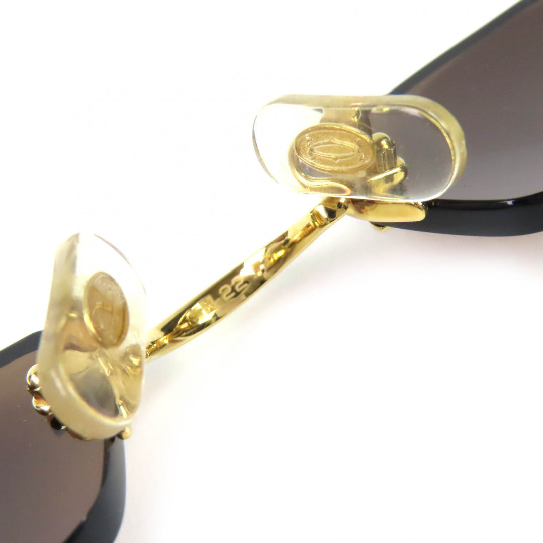 Great Cartier sunglasses 2C Decor Two-Point Rimless gold mens